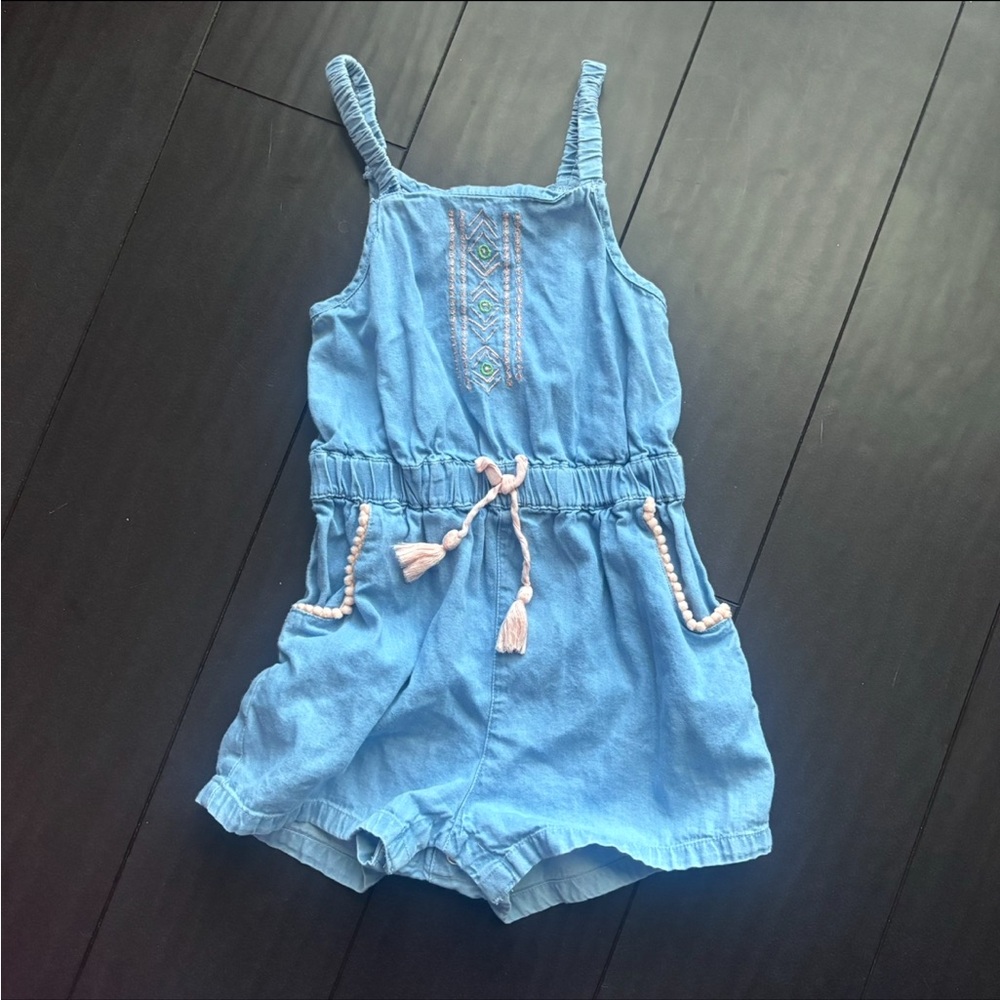 Baby Essentials Light Blue Romper with Tassels